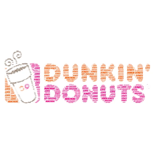 Dunkin Donuts word cloud art