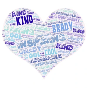 Brady word cloud art