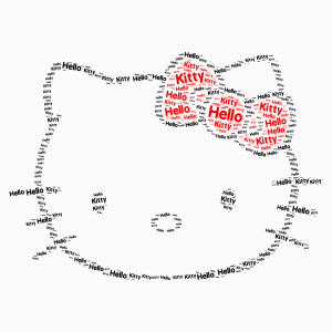 hello kitty word artwork