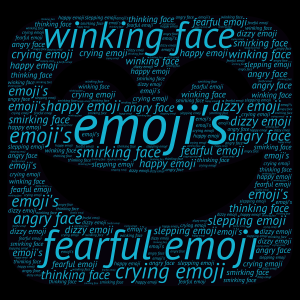 emoji's word cloud art