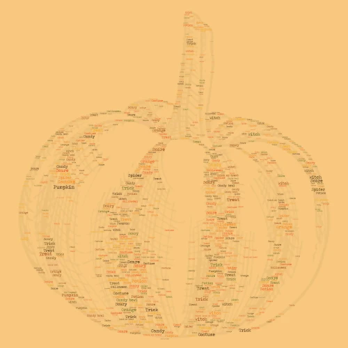 🕯️~ 🕸🍂˖⁺.☕✯🎃-- pumpkin --🎃✯ ☕˖⁺.🍂🕸️ ~🕯️ word cloud art