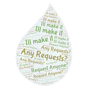 Any Request? word cloud art