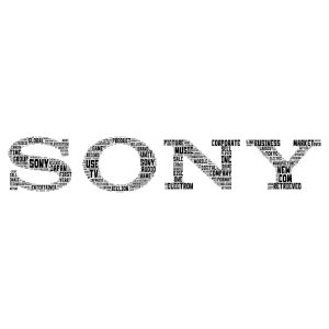 Sony Logo word cloud art