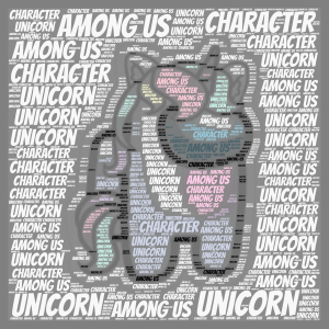  unicorn among us  word cloud art