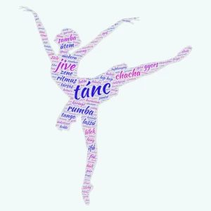 dance word cloud art