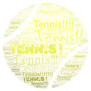 Tennis! word cloud art