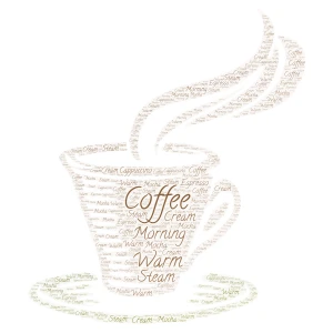 Morning Coffee! word cloud art