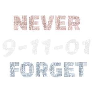  9/11 Never Forget  word cloud art