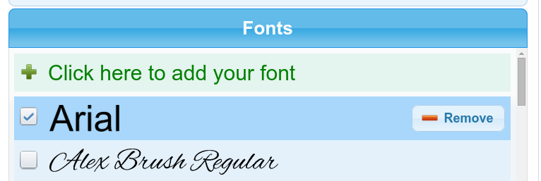 Custom fonts – new feature!